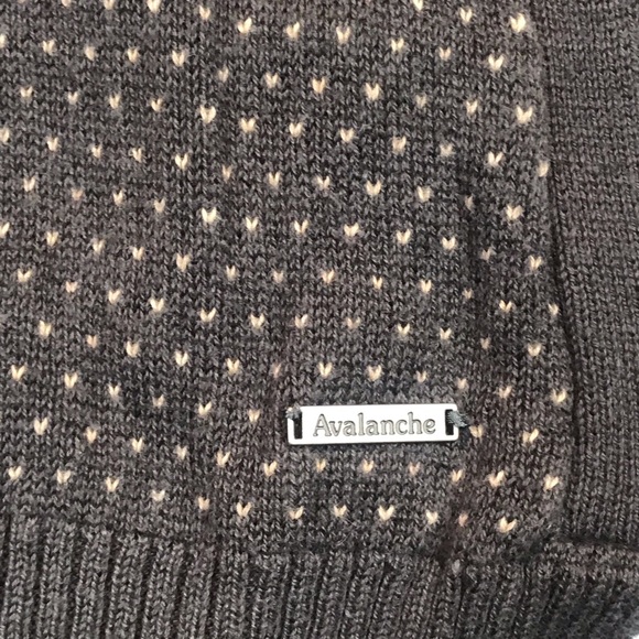 AVALANCHE Gray Cowl neck Sweater NORDIC Small Red - Picture 3 of 9